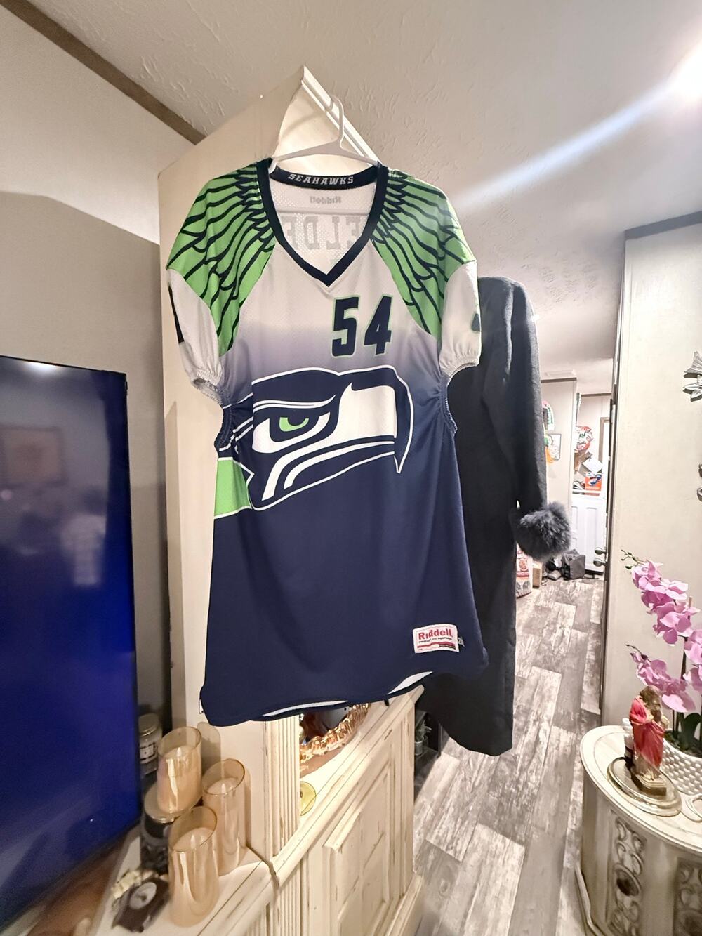 Seattle Seahawks Riddell Bobby Felder #54 Football Jersey 2XL Navy Green